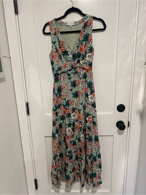 Lost + Wander Nordstrom Dress ($198) Med Tiered Maxi Floral Boho Cut Out Soze XS